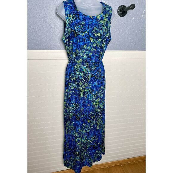 Maren Women's Sleeveless Back Slit Maxi Dress Multicolor - Picture 3 of 11